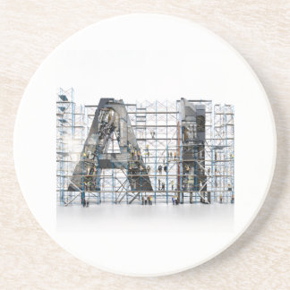 Industrial Letterform Architecture Art Coaster