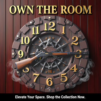 Industrial Lever Action Rifle Large Clock