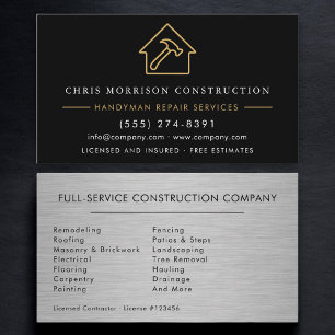 Industrial Metal Handyman Business Card