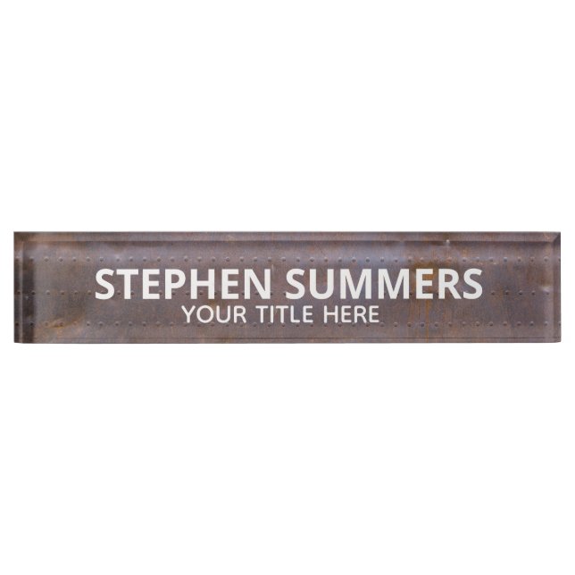 Industrial Metal look Texture Nameplate (Front)