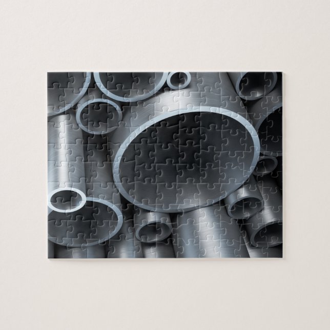 Industrial Metal Pipes Background Jigsaw Puzzle (Horizontal)