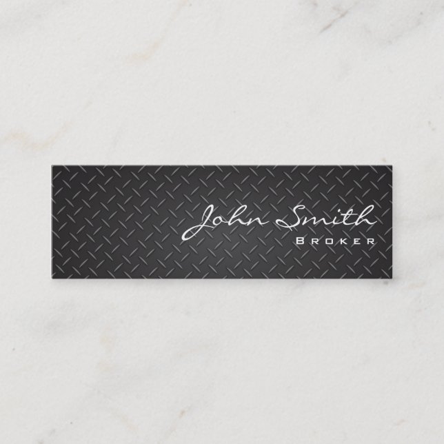 Industrial Metal Real Estate Broker Business Card (Front)
