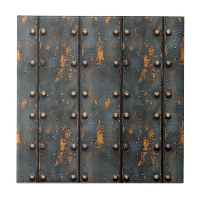 Industrial Metal Rustic  Ceramic Tile (Front)