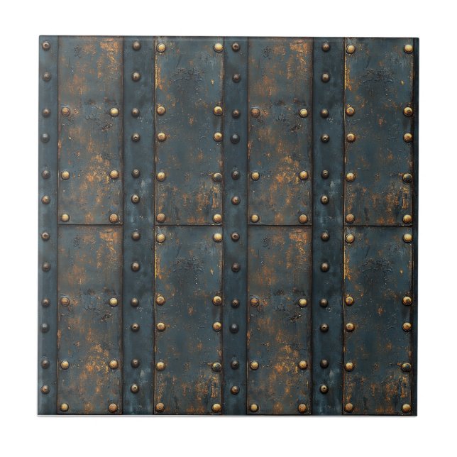 Industrial Metal Rustic  Ceramic Tile (Front)