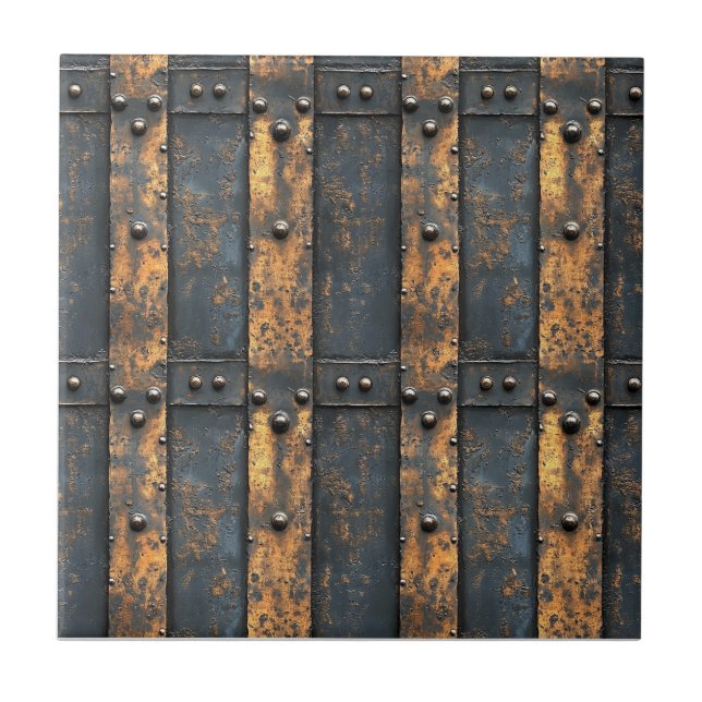 Industrial Metal Rustic  Ceramic Tile (Front)