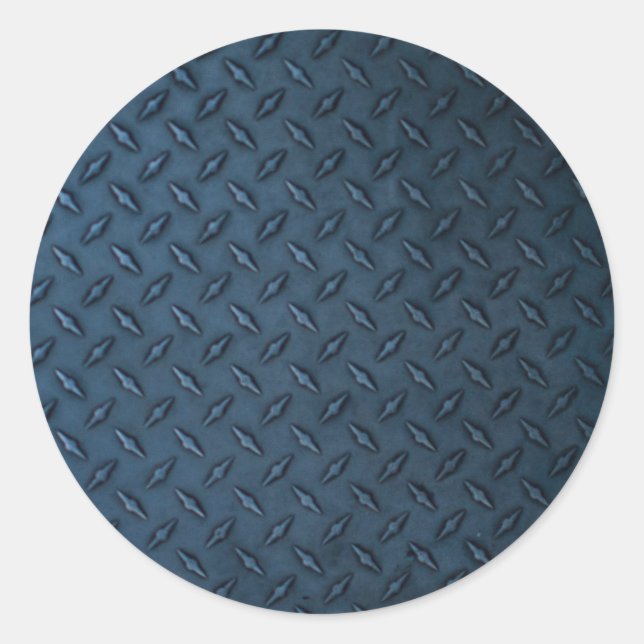 industrial metal sheet texture classic round sticker (Front)