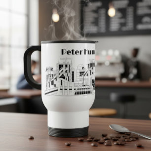 Industrial Metallurgical Combine Silhouette Coffee Mug