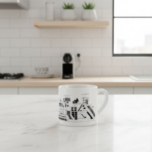 Industrial Metallurgical Combine Silhouette Espresso Cup