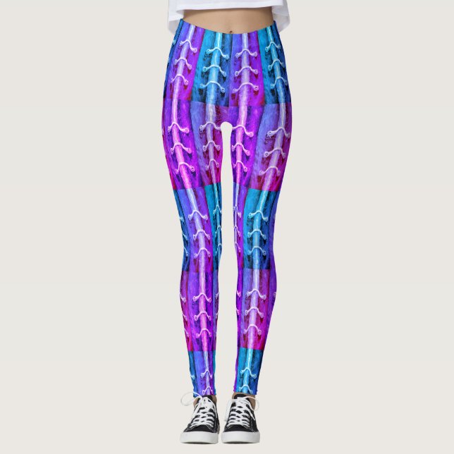 Industrial Minimalism Colours Abstract  Miami Leggings (Front)