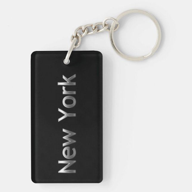 Industrial New York - On Black Key Ring (Back)