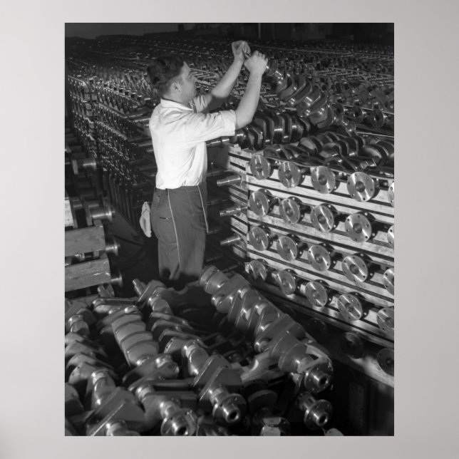Industrial Photo - Half Track Crankshafts WW2 Poster (Front)