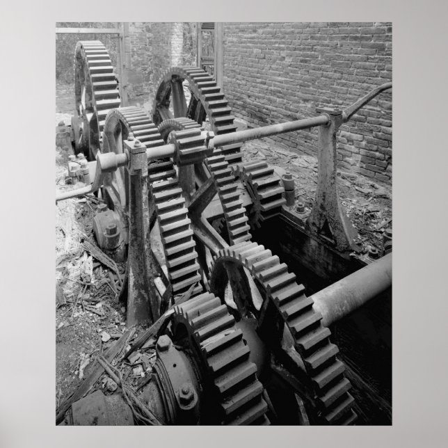 Industrial Photo - Marine Railway Reduction Gears Poster (Front)