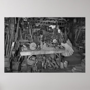 Industrial Photo: Windmill Factory Blacksmith Shop Poster