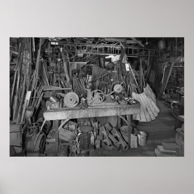 Industrial Photo: Windmill Factory Blacksmith Shop Poster (Front)