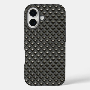 Industrial Raw Steel Spikes Texture Print iPhone 16 Case