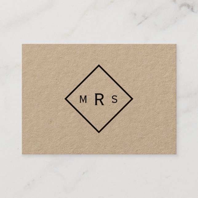 Industrial Retro Monogrammed Professional Bistre Business Card (Front)
