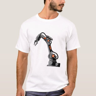 Industrial Robot Arm Art   Robotic Automation  T-Shirt