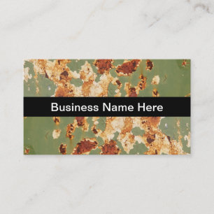 Industrial Rusted Metal Theme Business Card