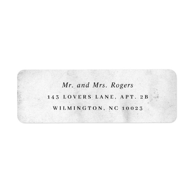 Industrial Rustic Chic Minimalist Return Address Label (Front)