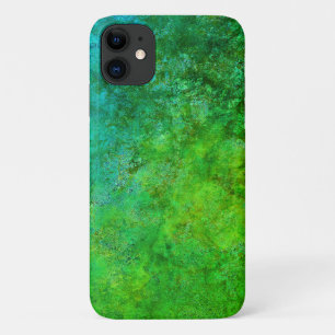 Industrial  Rustic Rust Inspired Art Green Blue  iPhone 11 Case