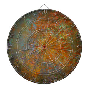 Industrial Rustic Rusty Copper Inspired Art Dartboard