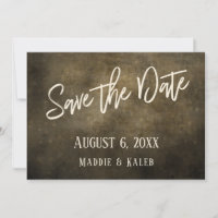Industrial Save the Date Lights Casual Typography