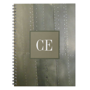 Industrial Silver Metal Texture Notebook