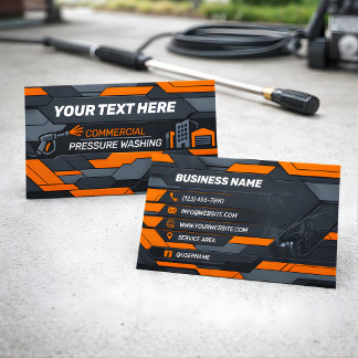 Industrial Slate Modular Power Wash Template Business Card