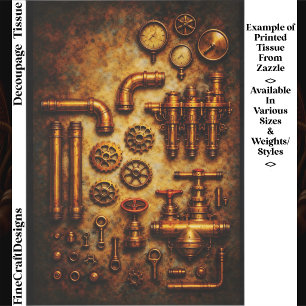 Industrial Steampunk Elements Set FH1 Decoupage Tissue Paper