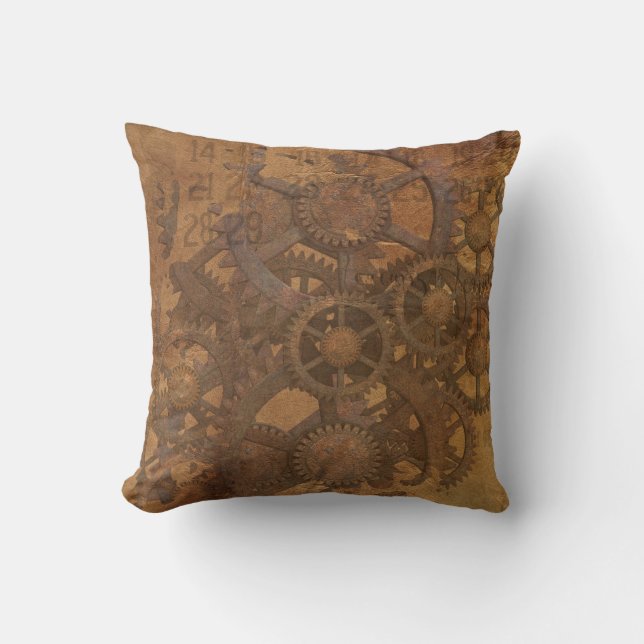 Industrial steampunk theme cushion (Front)