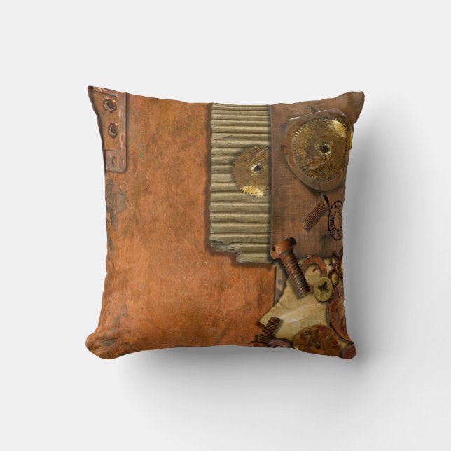 Industrial steampunk theme cushion (Front)
