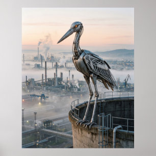 Industrial Stork Nest Poster