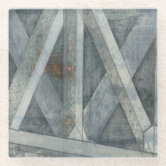 Industrial Structure | Bridge Glass Coaster (Front)