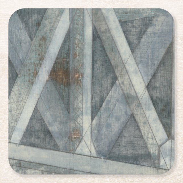 Industrial Structure | Bridge Square Paper Coaster (Front)