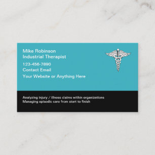 Industrial Therapist Medical Professional  Business Card