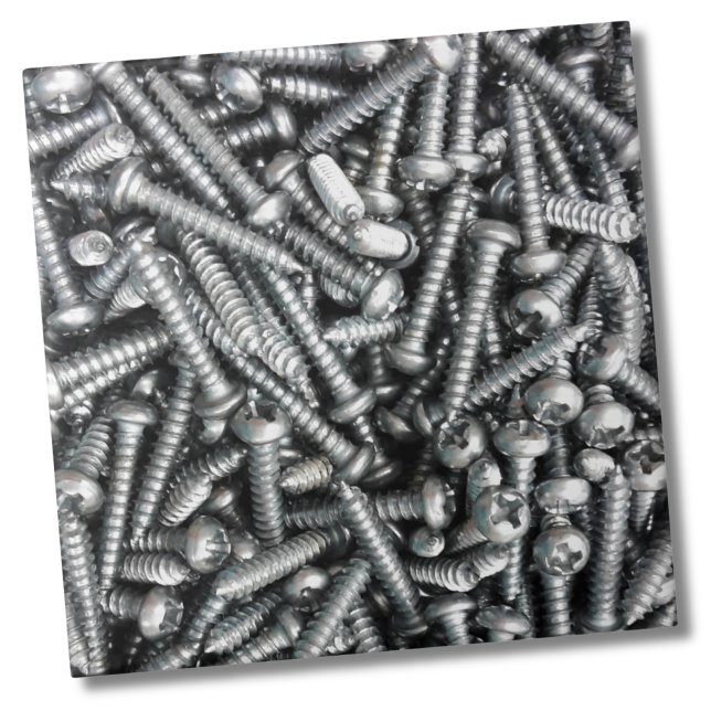 Industrial Unique Silver Screws Tool Garage Patter Ceramic Tile (Unique Industrial Silver Screws Tool Garage Patter Ceramic Tile)