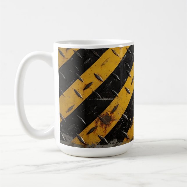 Industrial-Warning-Stripes Mug (Left)