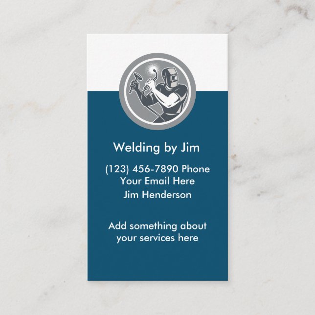 Industrial Welding Services Business Card (Front)