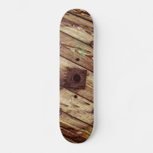 Industrial Wood Rustic Wooden Wire Spool Skateboard