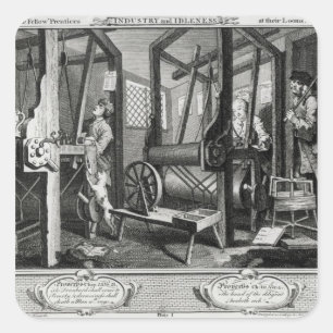 Industry and Idleness Square Sticker