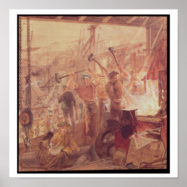 Industry on the Tyne: Iron and Coal (w/c) Poster (Front)