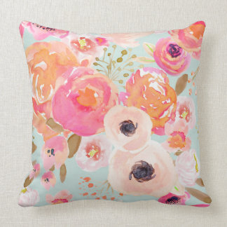 Indy Bloom Blue Blush Florals Pillow
