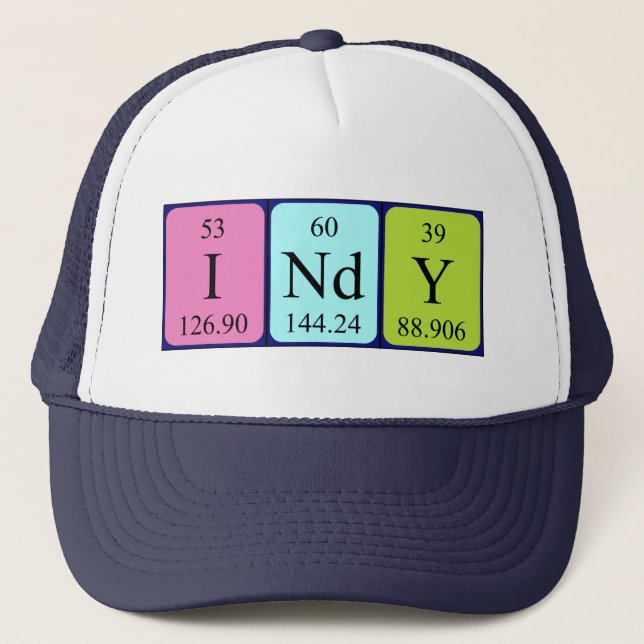 Indy periodic table name hat (Front)