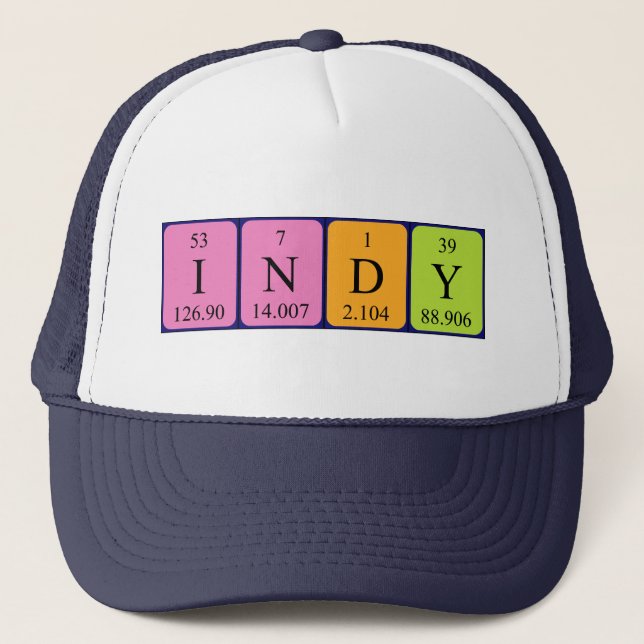 Indy periodic table name hat (Front)