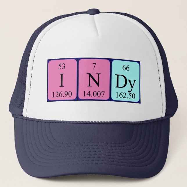 Indy periodic table name hat (Front)