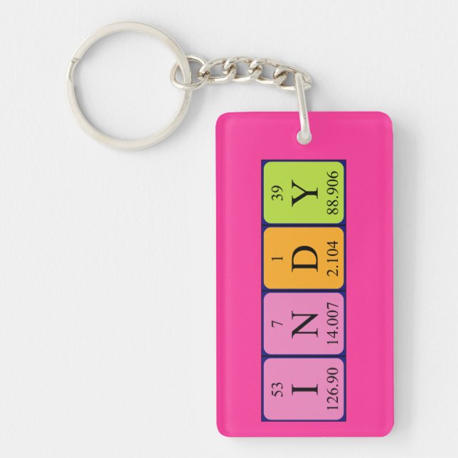 Indy periodic table name keyring (Front)