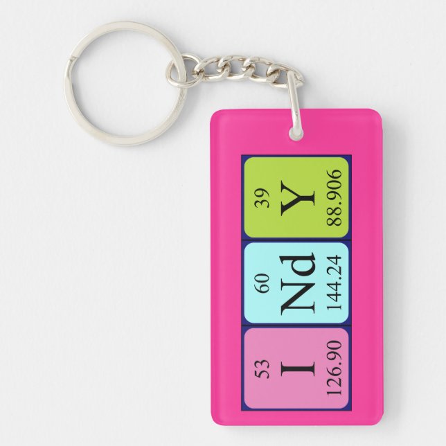 Indy periodic table name keyring (Front)