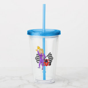 Indycar Race Chick Acrylic Tumbler