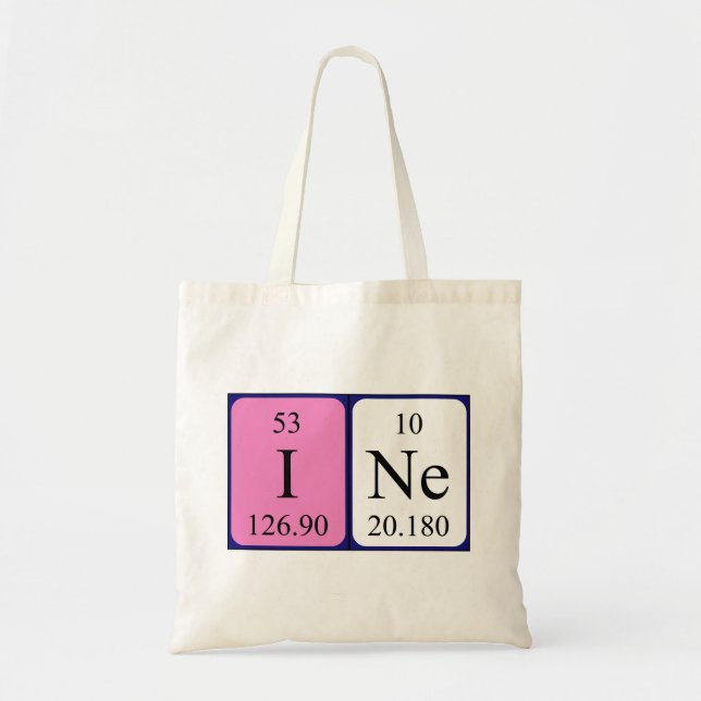 Ine periodic table name tote bag (Front)
