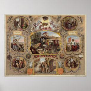 Inebriate's Express Vintage Americana Temperance Poster